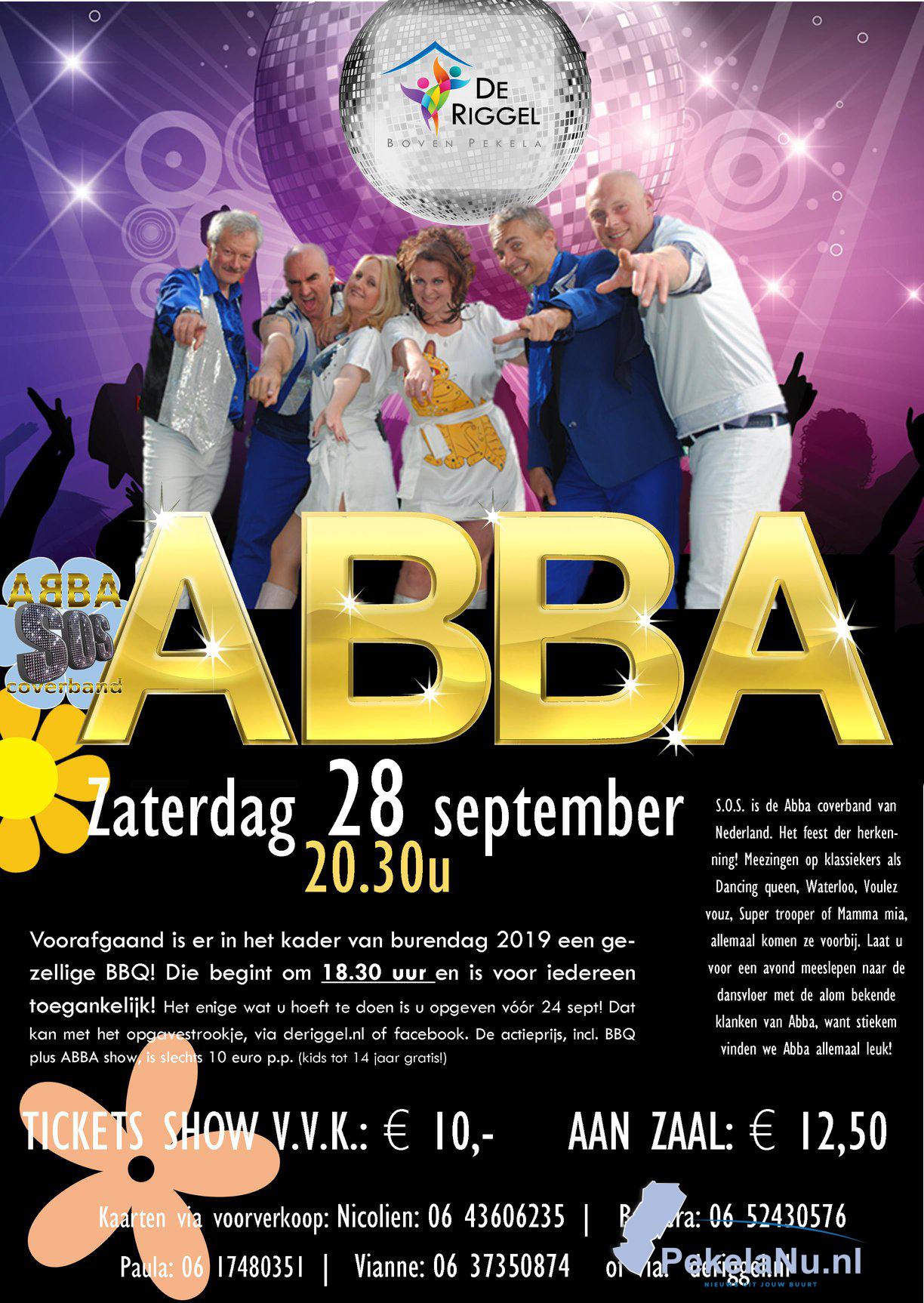 Photo of Abba Coverband S.O.S. komt naar De Riggel in Boven Pekela